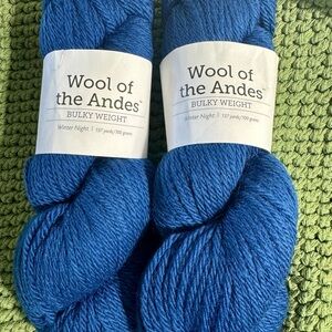 Knit Picks Wool Of The Andes Bulky Weight Yarn Winter Night lot of 2